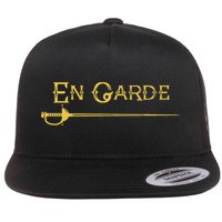 En Garde Fencing Fencer Swordsman Rapier Sabre Mask Sword Flatbill Hat