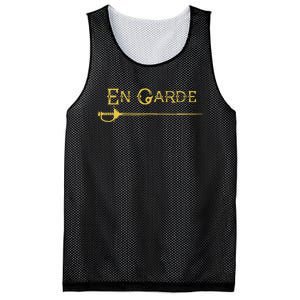 En Garde Fencing Fencer Swordsman Rapier Sabre Mask Sword Mesh Reversible Basketball Jersey Tank