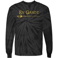 En Garde Fencing Fencer Swordsman Rapier Sabre Mask Sword Tie-Dye Long Sleeve Shirt