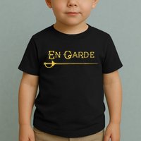 En Garde Fencing Fencer Swordsman Rapier Sabre Mask Sword Toddler T-Shirt