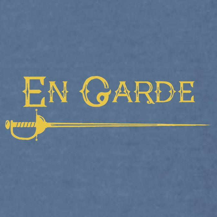 En Garde Fencing Fencer Swordsman Rapier Sabre Mask Sword Garment-Dyed Sweatshirt