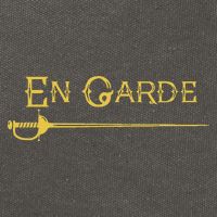 En Garde Fencing Fencer Swordsman Rapier Sabre Mask Sword Cotton Canvas Backpack