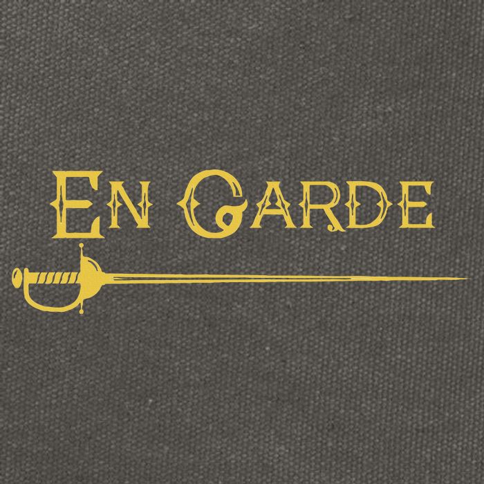En Garde Fencing Fencer Swordsman Rapier Sabre Mask Sword Cotton Canvas Backpack