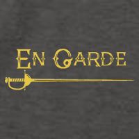 En Garde Fencing Fencer Swordsman Rapier Sabre Mask Sword Vector Backpack