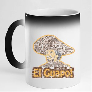 El Guapo! Fitted 11oz Black Color Changing Mug