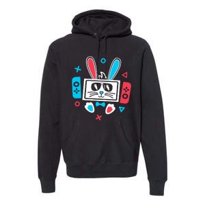 Easter Gamer Funny Happy Easter Gamer Easter Bunny Gamer Premium Hoodie