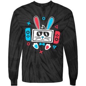 Easter Gamer Funny Happy Easter Gamer Easter Bunny Gamer Tie-Dye Long Sleeve Shirt