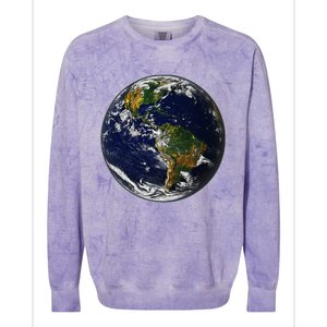 Earth Globe For Earth Day Colorblast Crewneck Sweatshirt