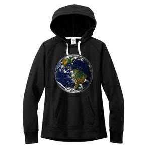 Earth Globe For Earth Day Women's Fleece Hoodie