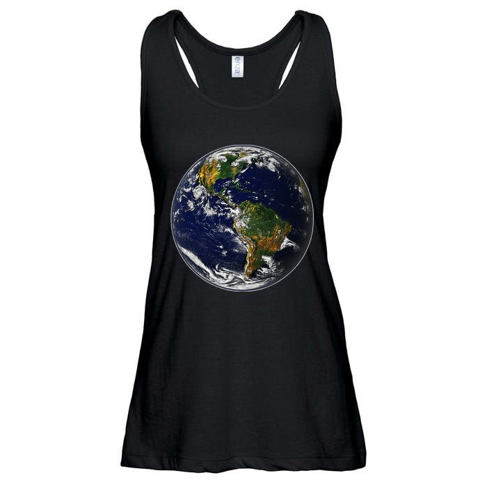 Earth Globe For Earth Day Ladies Essential Flowy Tank