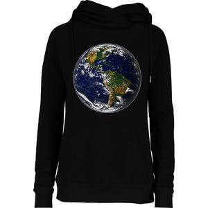 Earth Globe For Earth Day Womens Funnel Neck Pullover Hood