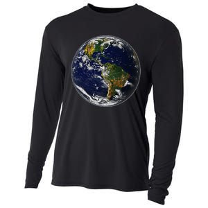 Earth Globe For Earth Day Cooling Performance Long Sleeve Crew