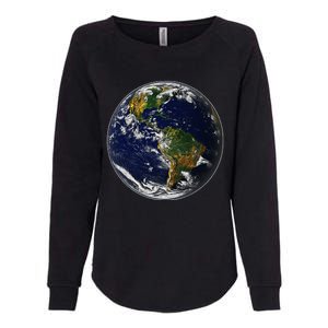 Earth Globe For Earth Day Womens California Wash Sweatshirt