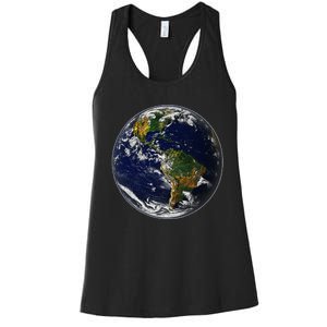 Earth Globe For Earth Day Women's Racerback Tank