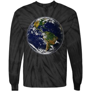 Earth Globe For Earth Day Tie-Dye Long Sleeve Shirt