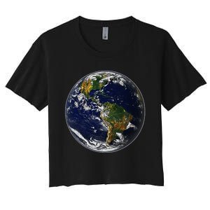 Earth Globe For Earth Day Women's Crop Top Tee