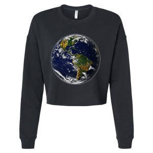 Earth Globe For Earth Day Cropped Pullover Crew