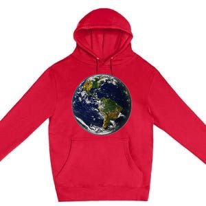 Earth Globe For Earth Day Premium Pullover Hoodie