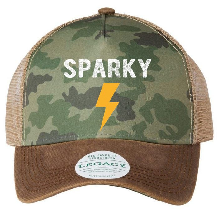 Electrician Gift Funny Sparky Nickname Lightning Bolt Tee Legacy Tie Dye Trucker Hat