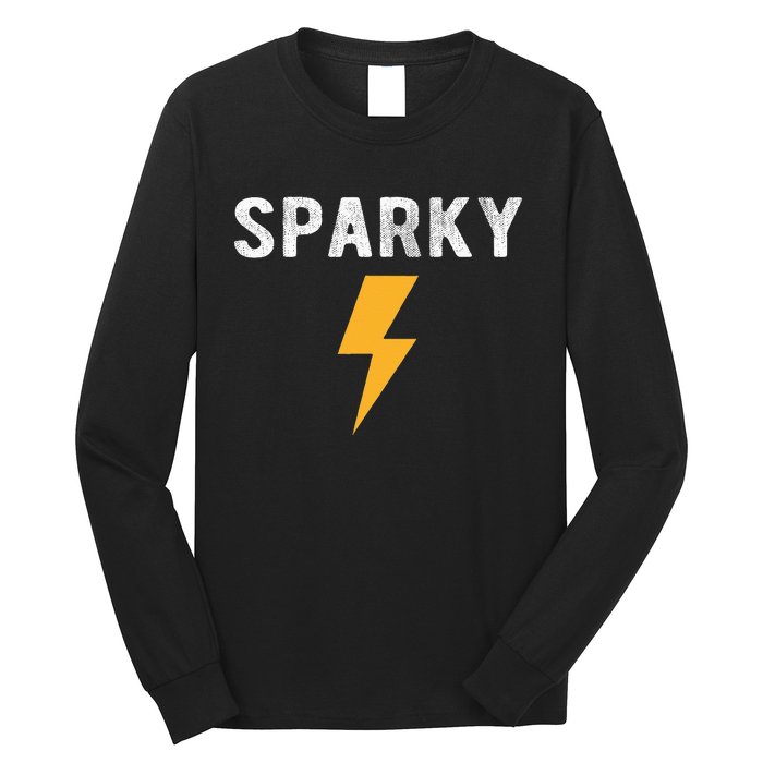 Electrician Gift Funny Sparky Nickname Lightning Bolt Tee Long Sleeve Shirt