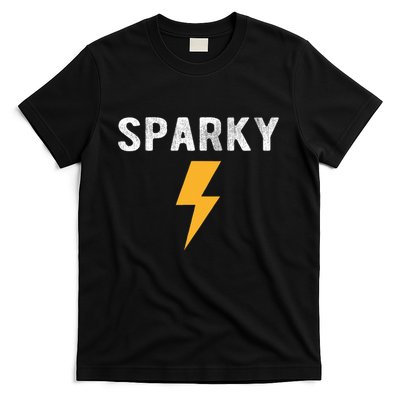 Electrician Gift Funny Sparky Nickname Lightning Bolt Tee T-Shirt