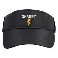 Electrician Gift Funny Sparky Nickname Lightning Bolt Tee Adult Drive Performance Visor