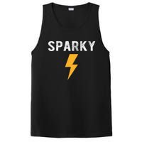 Electrician Gift Funny Sparky Nickname Lightning Bolt Tee PosiCharge Competitor Tank