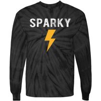 Electrician Gift Funny Sparky Nickname Lightning Bolt Tee Tie-Dye Long Sleeve Shirt