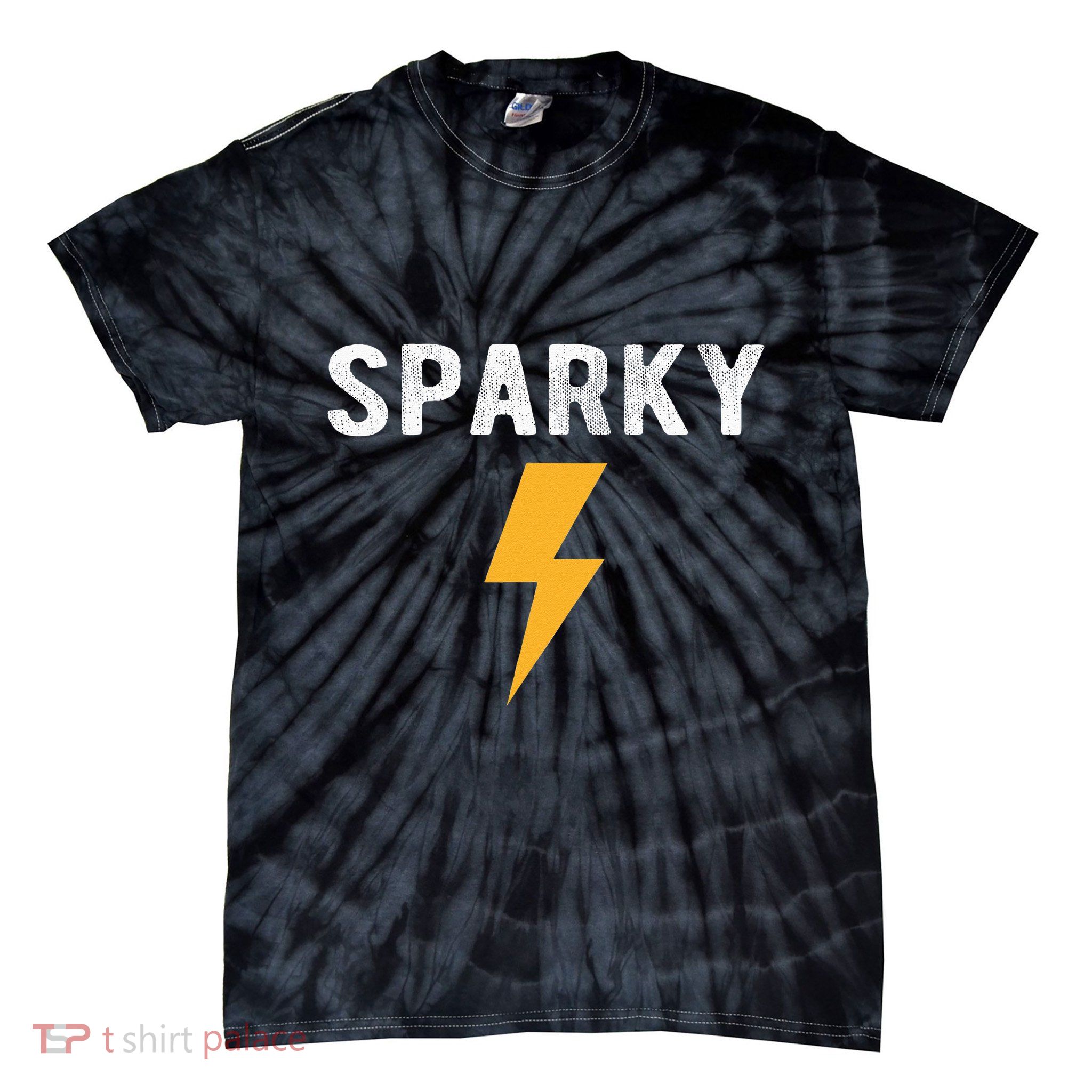 Electrician Gift Funny Sparky Nickname Lightning Bolt Tee Tie-Dye T-Shirt