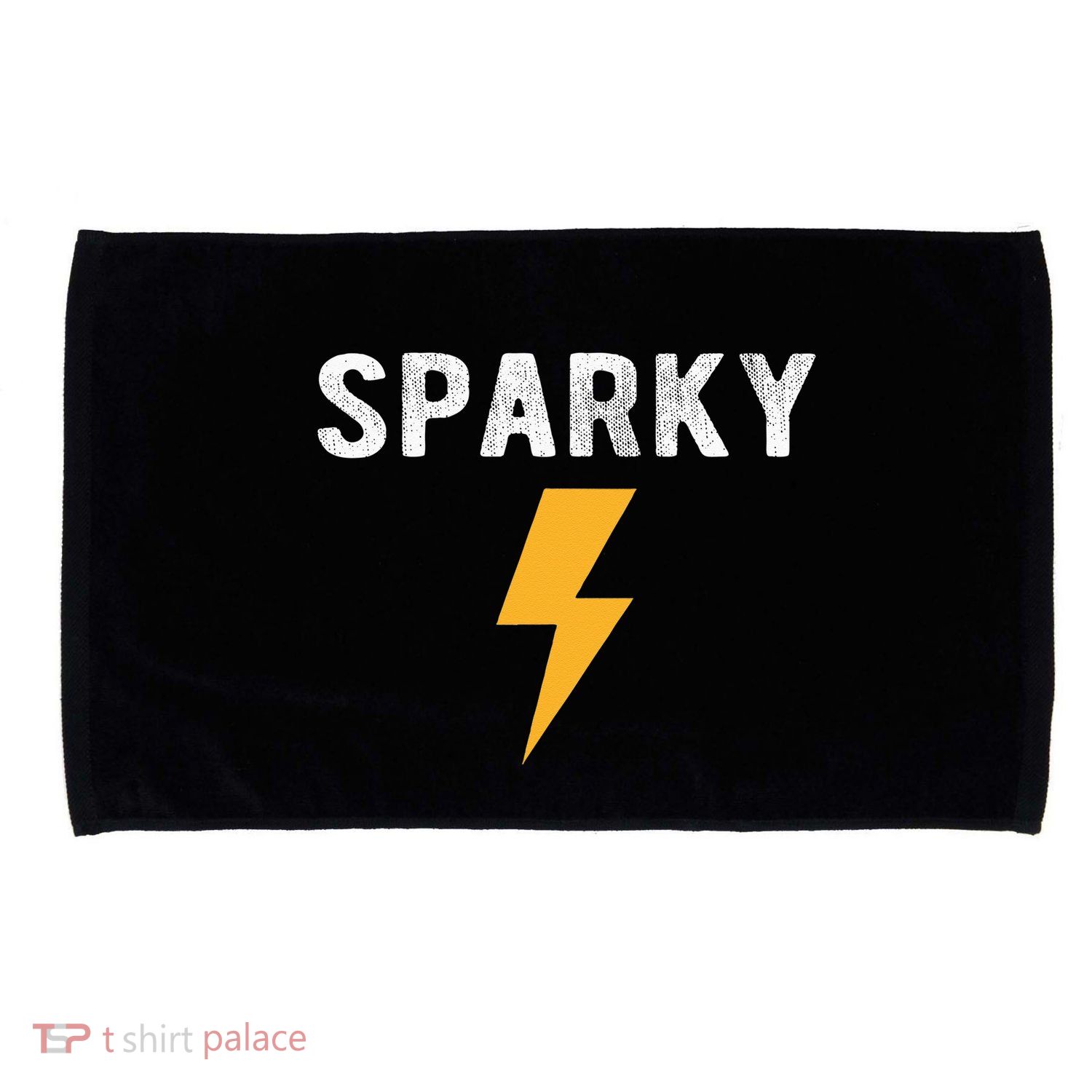 Electrician Gift Funny Sparky Nickname Lightning Bolt Tee Microfiber Hand Towel