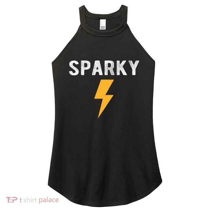 Electrician Gift Funny Sparky Nickname Lightning Bolt Tee Women's Perfect Tri Rocker Tank