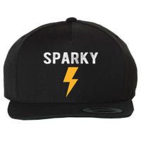 Electrician Gift Funny Sparky Nickname Lightning Bolt Tee Wool Snapback Cap