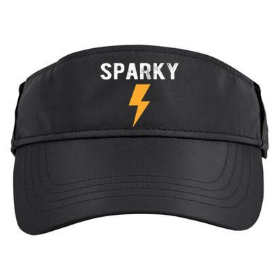 Electrician Gift Funny Sparky Nickname Lightning Bolt Adult Drive Performance Visor