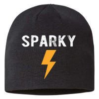 Electrician Gift Funny Sparky Nickname Lightning Bolt Sustainable Beanie