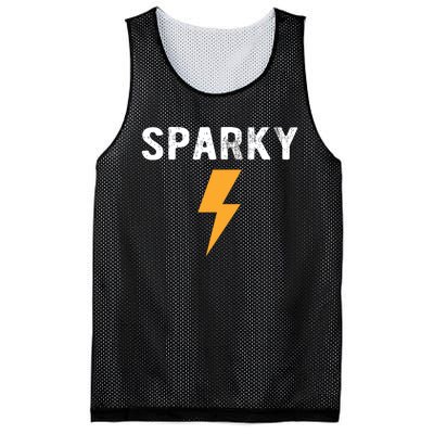 Electrician Gift Funny Sparky Nickname Lightning Bolt Mesh Reversible Basketball Jersey Tank