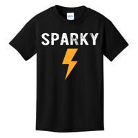 Electrician Gift Funny Sparky Nickname Lightning Bolt Kids T-Shirt