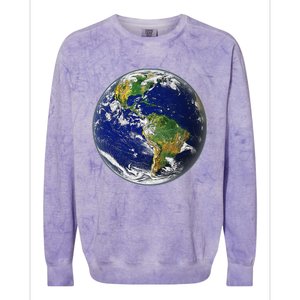 Earth Globe for Earth Day Colorblast Crewneck Sweatshirt