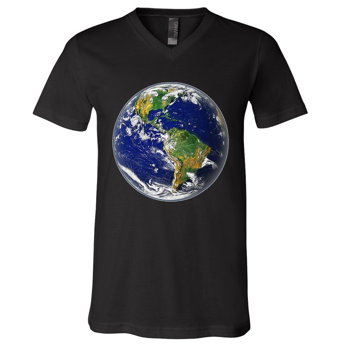 Earth Globe for Earth Day V-Neck T-Shirt