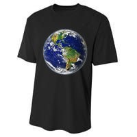 Earth Globe for Earth Day Performance Sprint T-Shirt