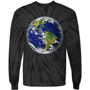 Earth Globe for Earth Day Tie-Dye Long Sleeve Shirt