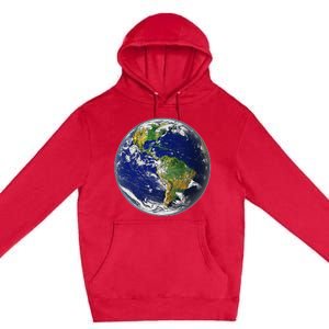 Earth Globe for Earth Day Premium Pullover Hoodie