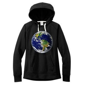 Earth Globe For Earth Day Women's Fleece Hoodie