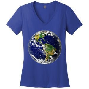 Earth Globe For Earth Day Women's V-Neck T-Shirt