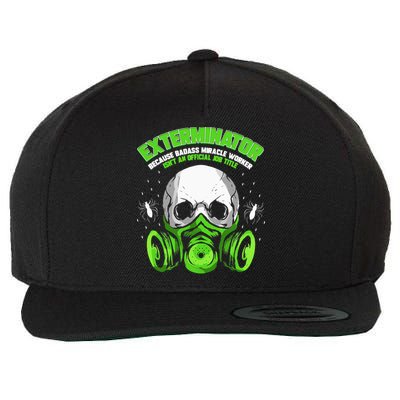 Exterminator Gift for Pest Controller Profession Wool Snapback Cap