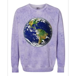 Earth Globe For Earth Day Colorblast Crewneck Sweatshirt