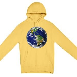 Earth Globe For Earth Day Premium Pullover Hoodie