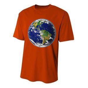 Earth Globe For Earth Day Performance Sprint T-Shirt