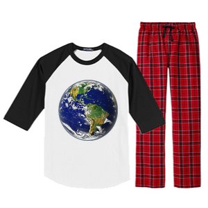 Earth Globe For Earth Day Raglan Sleeve Pajama Set