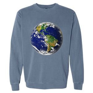 Earth Globe For Earth Day Garment-Dyed Sweatshirt