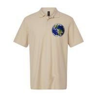 Earth Globe For Earth Day Softstyle Adult Sport Polo